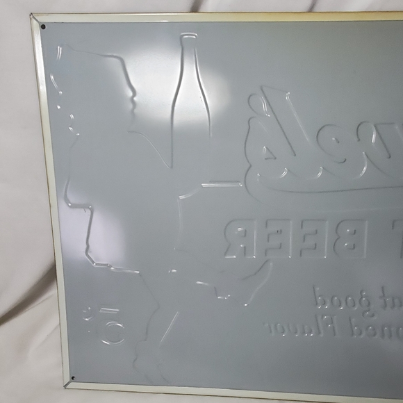Howel's Root Beer Vintage Retro Embossed Metal Sign Extra Large 5 Cents - Picture 6 of 7